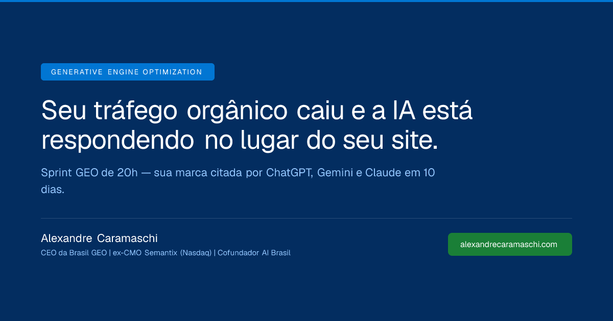 Alexandre Caramaschi, editor-chefe da Brasil GEO